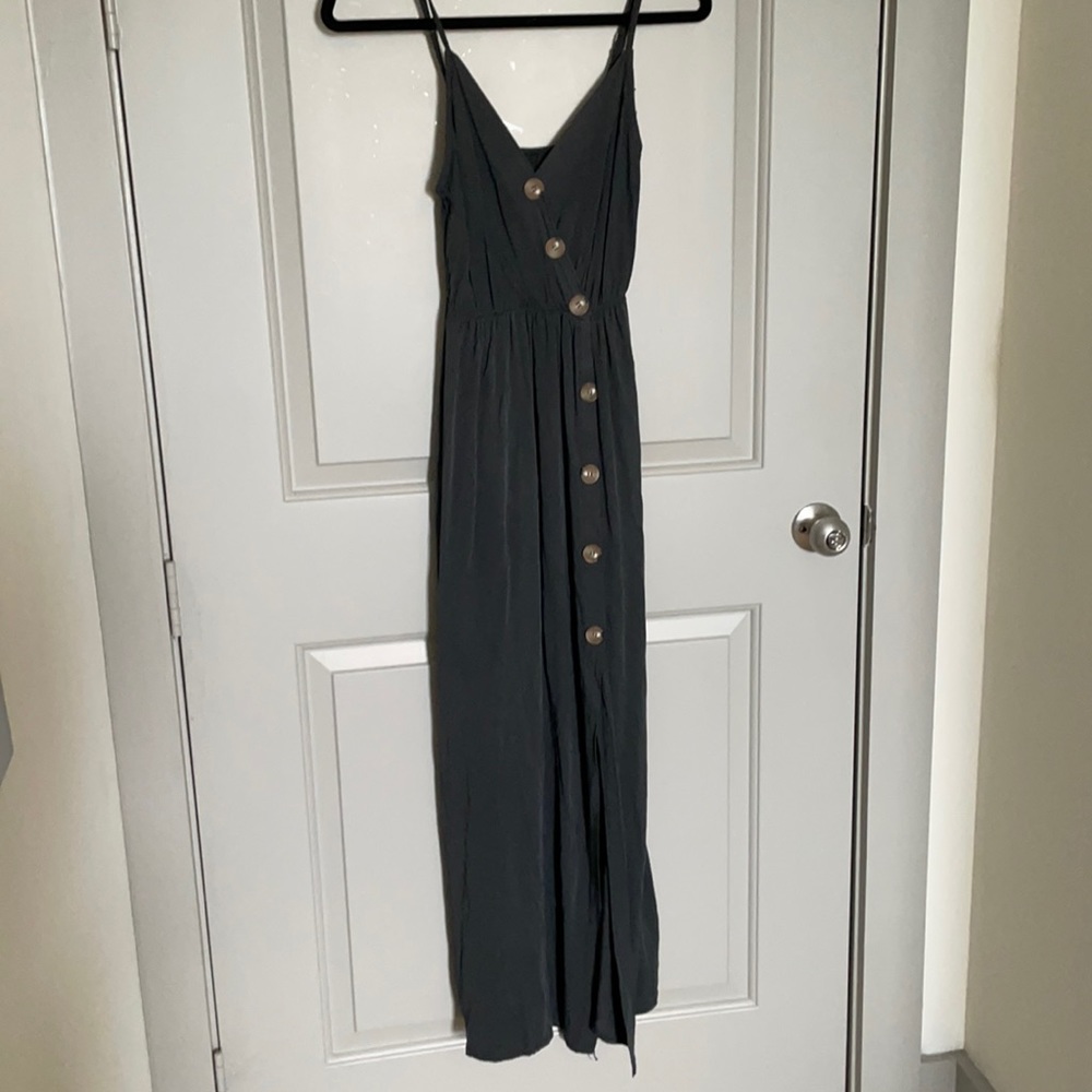 NWT Sleeveless Maxi Dress with Button Detail